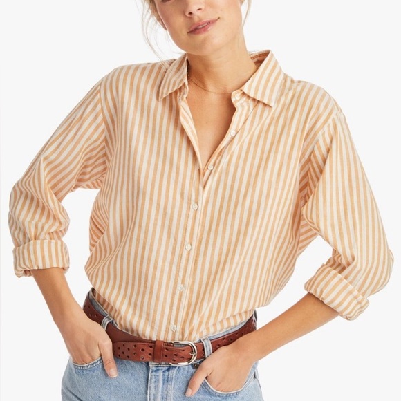 Xirena  button up beau shirt in sunshine size XS striped cotton - Picture 1 of 7